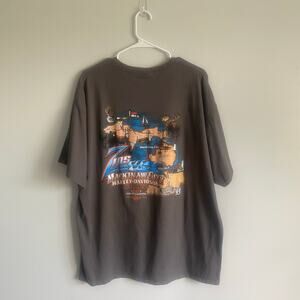 Harley Davidson Mackinac Island Michigan Zips Dark Grey Graphic T-Shirt Size XXL